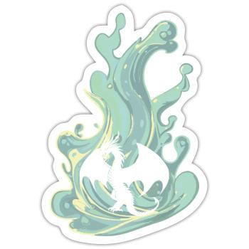 Dragon Fantasy Magic - Sticker size S (10 x 10 cm) - white matte - Front