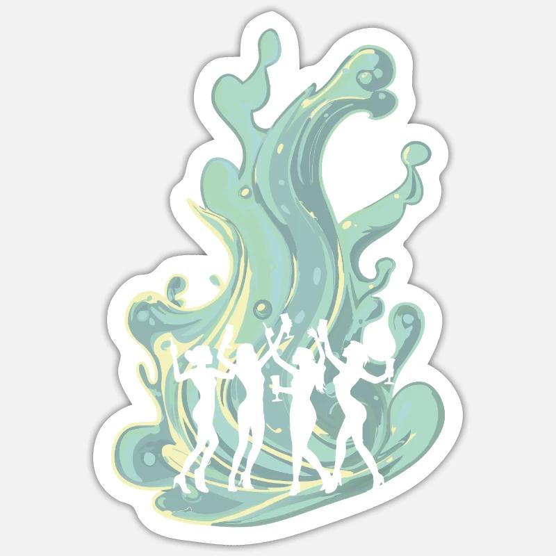 Disco Lichter Nachtleben Sticker Größe S (10 x 10 cm)