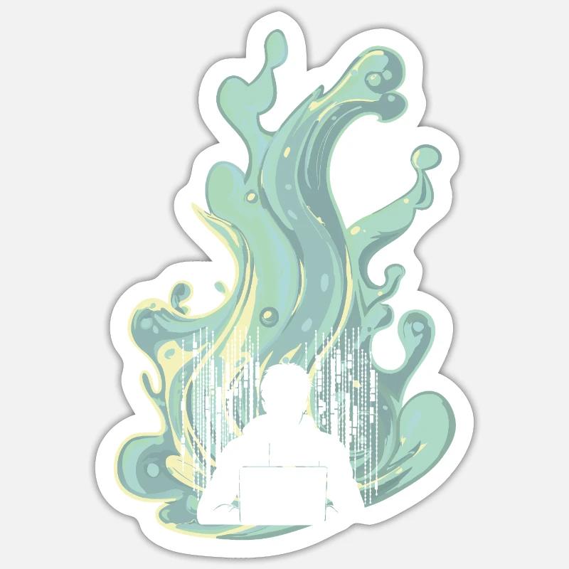 Cybersecurity Data Password Sticker size S (10 x 10 cm)