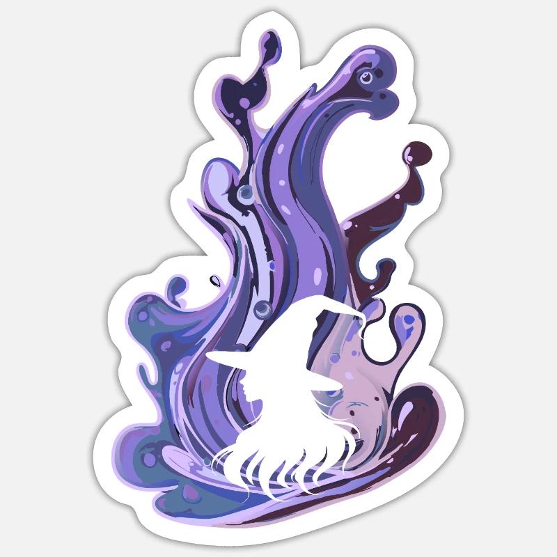Witch Spell Halloween - Sticker size S (10 x 10 cm) - white matte