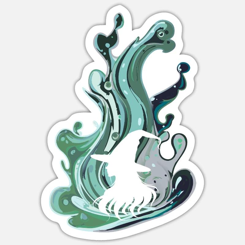 Witch Curse Fairy Tale - Sticker size S (10 x 10 cm) - white matte