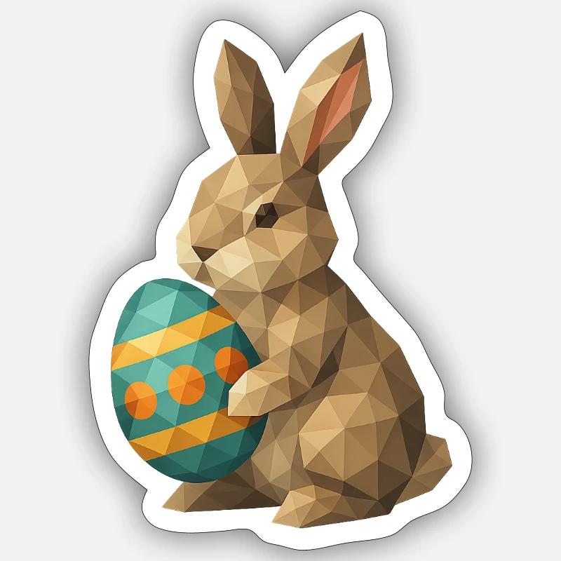 Geometric Easter Bunny Sticker size S (10 x 10 cm)