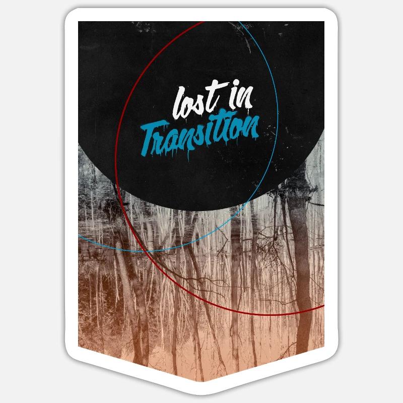 perdu dans la transition - Sticker taille S (10 x 10 cm) - blanc mat