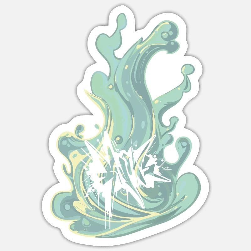 Art Graffiti Art Mural - Sticker taille S (10 x 10 cm) - blanc mat