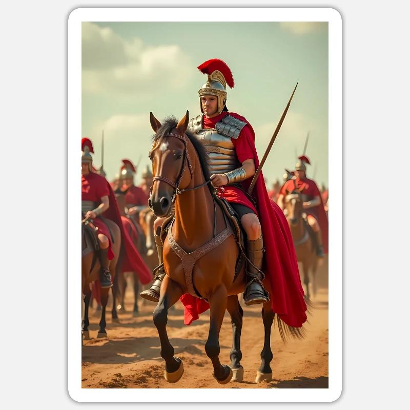 Decurio rides, Slavic winds whisper through Rome’s Sticker size S (10 x 10 cm)