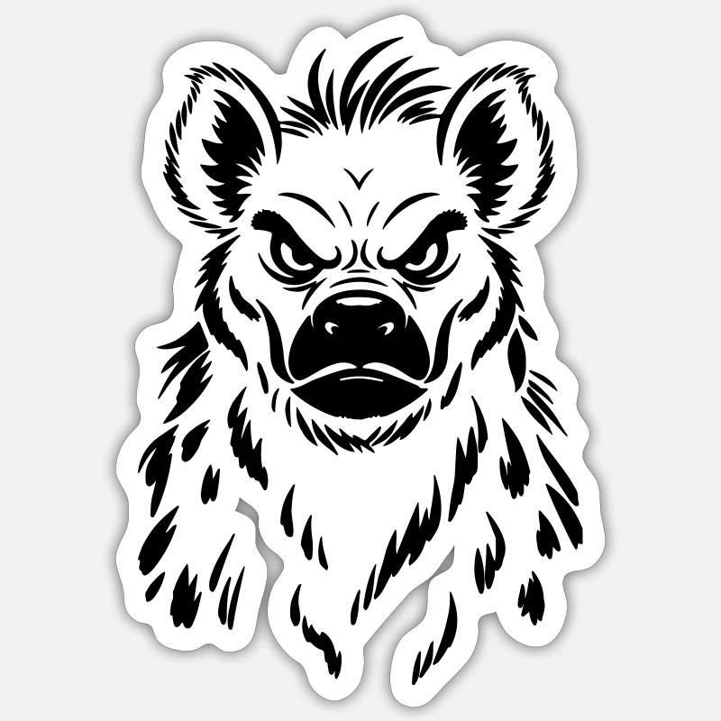 Hyäne Sticker Größe S (10 x 10 cm)