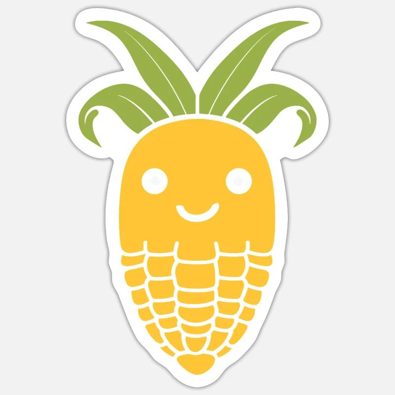 corn on the cob Sticker size S (10 x 10 cm)