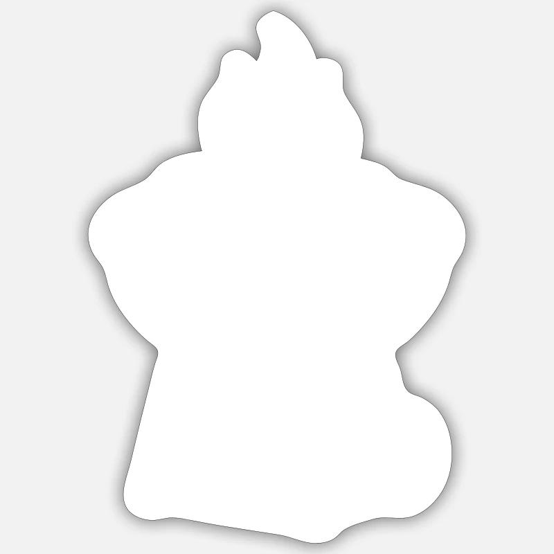 Cricket Symbol Flame - Sticker size S (10 x 10 cm) - white matte