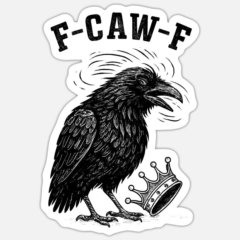 FCAW Krähe Krone Sticker Größe S (10 x 10 cm)