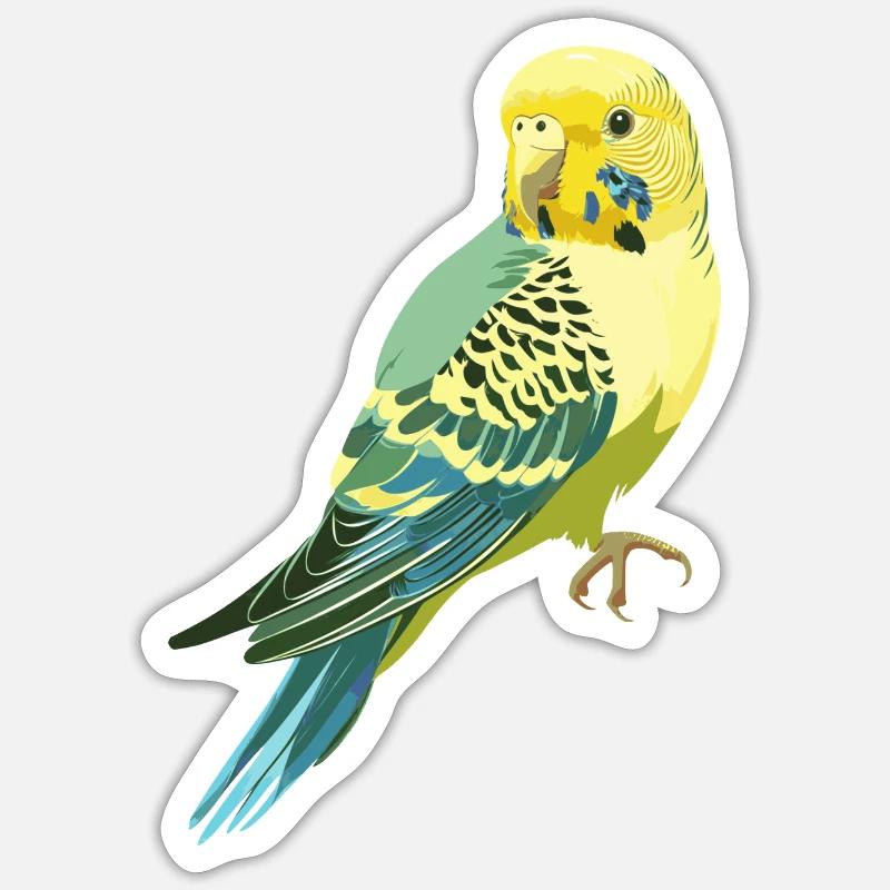 Perruche ondulée Sticker taille S (10 x 10 cm)