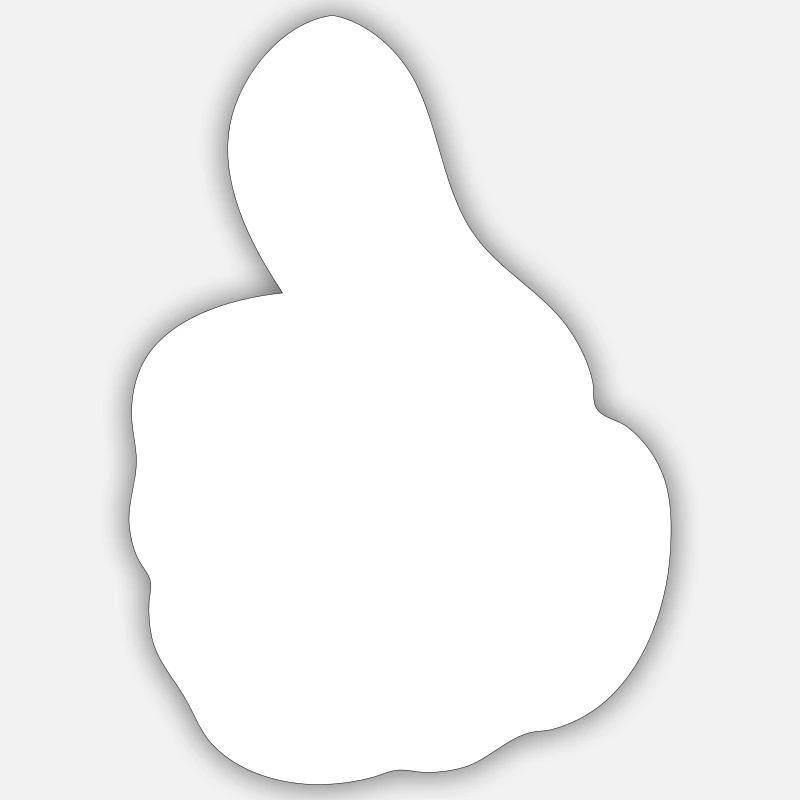 Thumb Hand Comic - Sticker size S (10 x 10 cm) - white matte