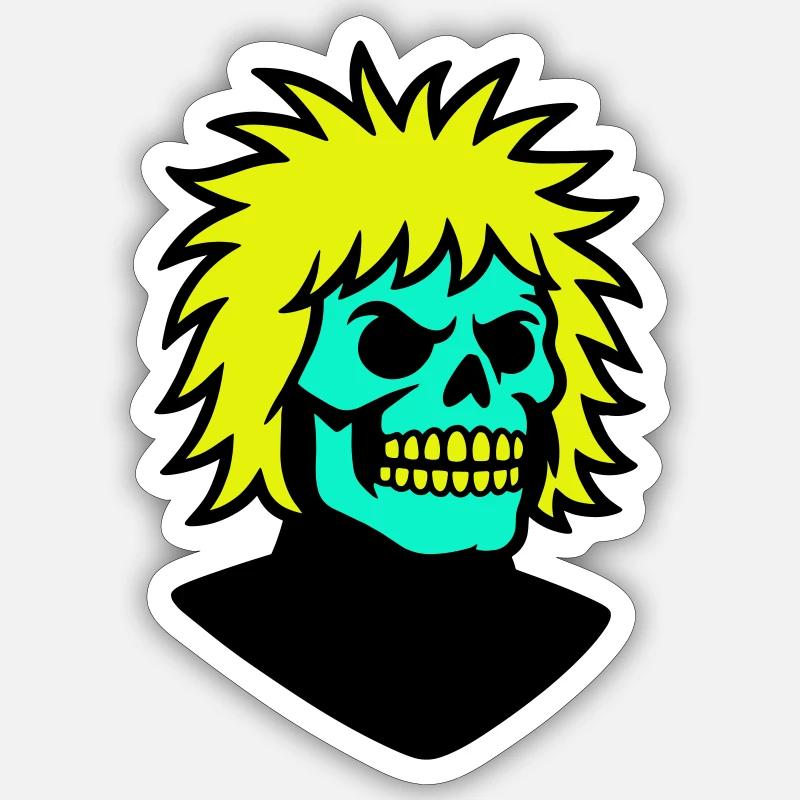 Skullman avec une coiffure cool Sticker taille S (10 x 10 cm)