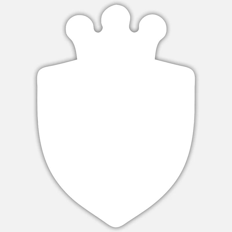 Bier Wappen - Sticker Größe S (10 x 10 cm) - Mattweiß