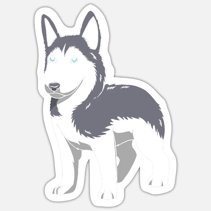Rauque - Sticker taille S (10 x 10 cm) - blanc mat