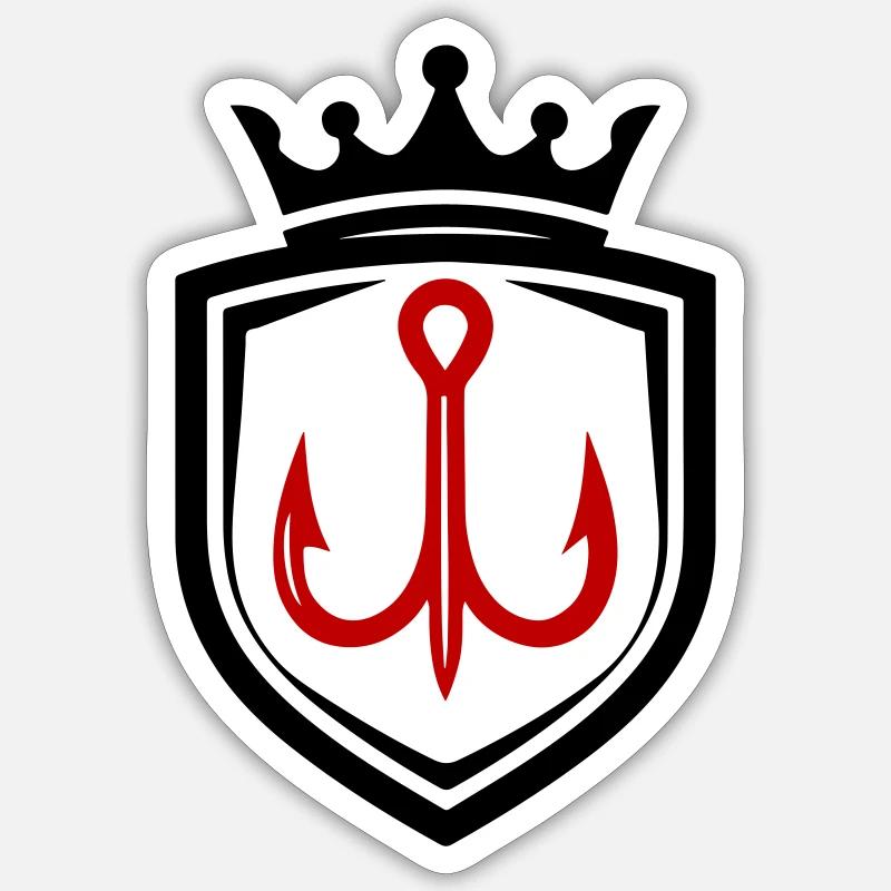 Fish Hook Shield Sticker size S (10 x 10 cm)