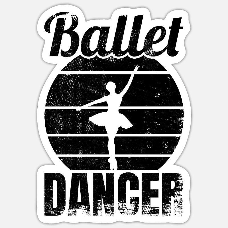 Ballet Dancer - Sticker size S (10 x 10 cm) - white matte