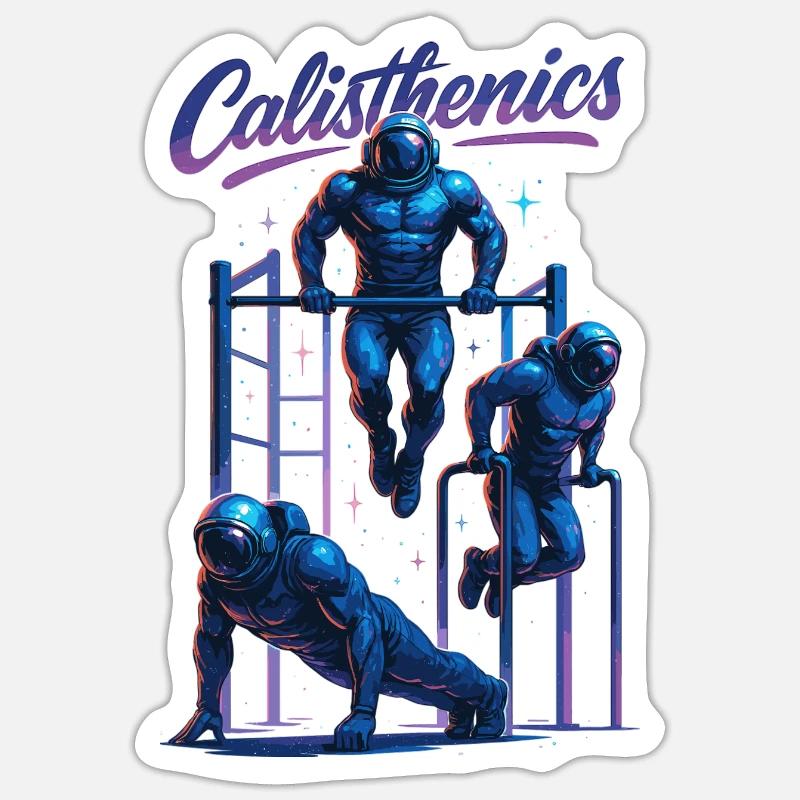 Calisthenics Astronaut Dips Push-ups Gift Sticker size S (10 x 10 cm)