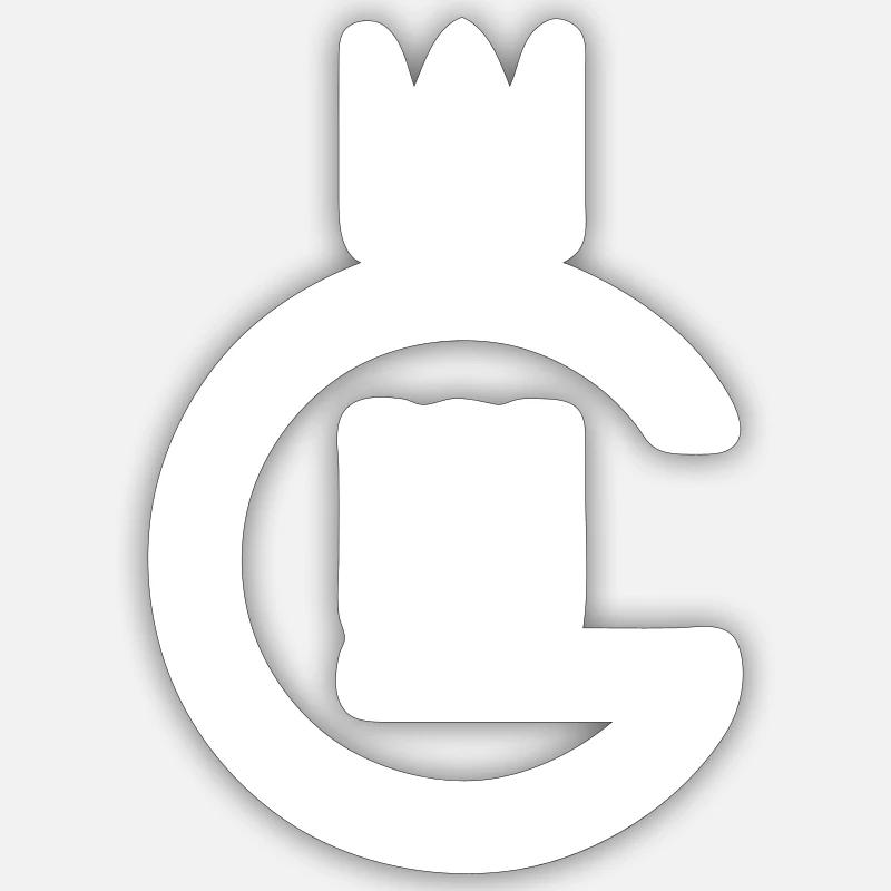 Monogramm Gustaf III. Sticker Größe S (10 x 10 cm)