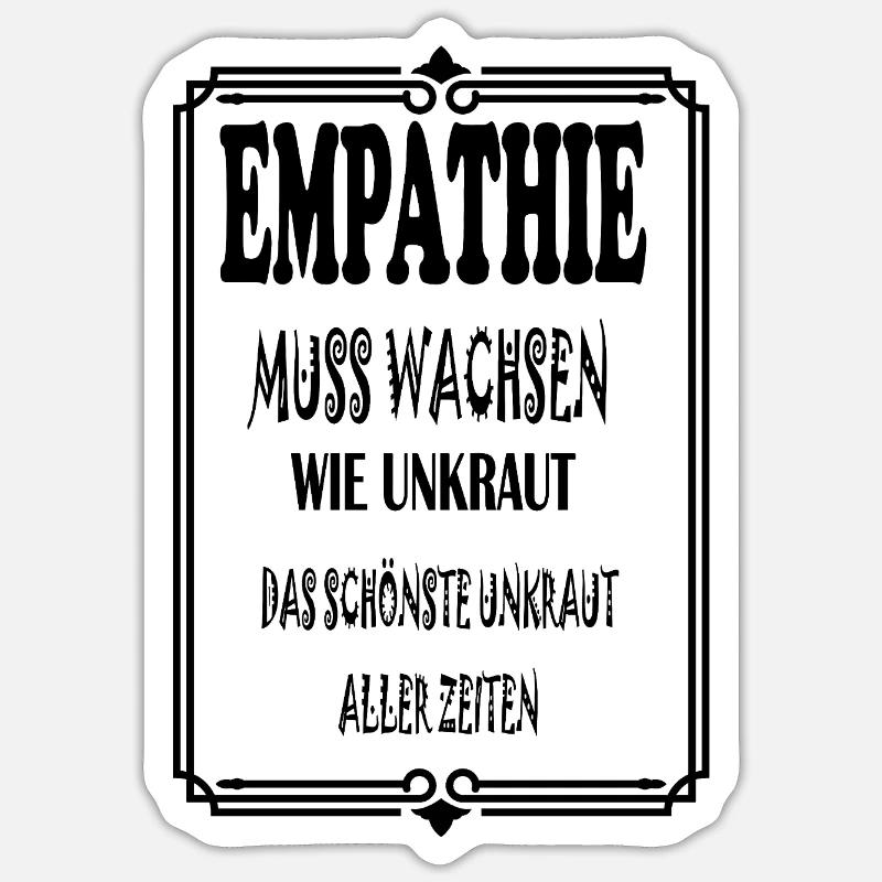 Empathy Text Saying Sticker size S (10 x 10 cm)
