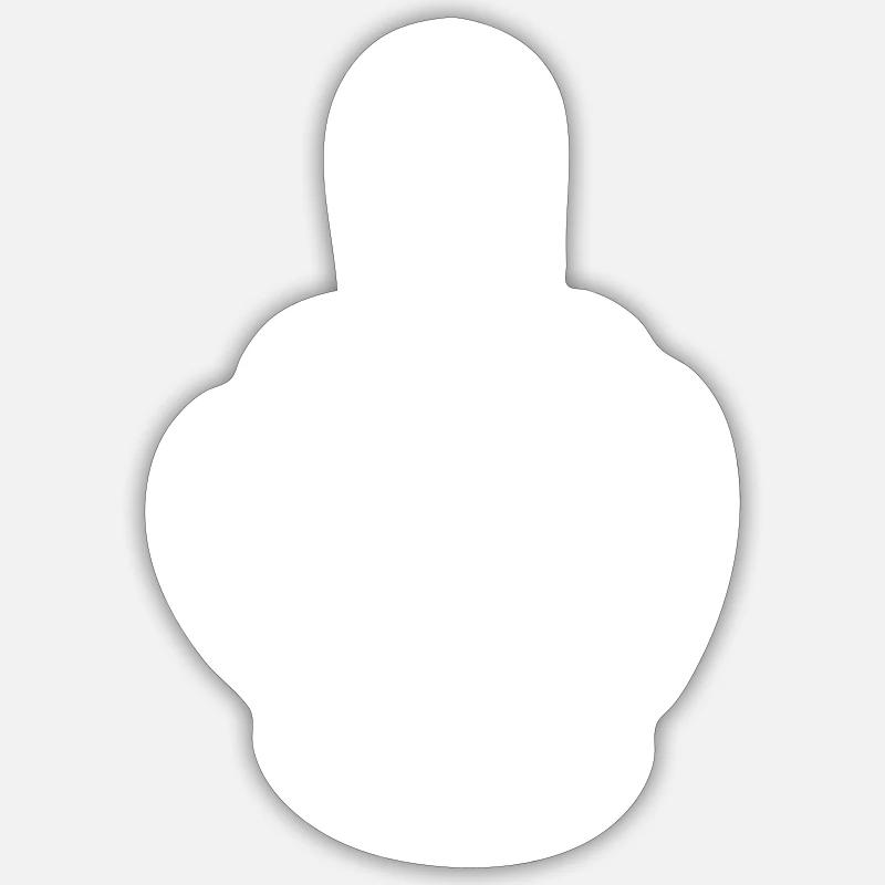 Doigt d’honneur main comique Sticker taille S (10 x 10 cm)