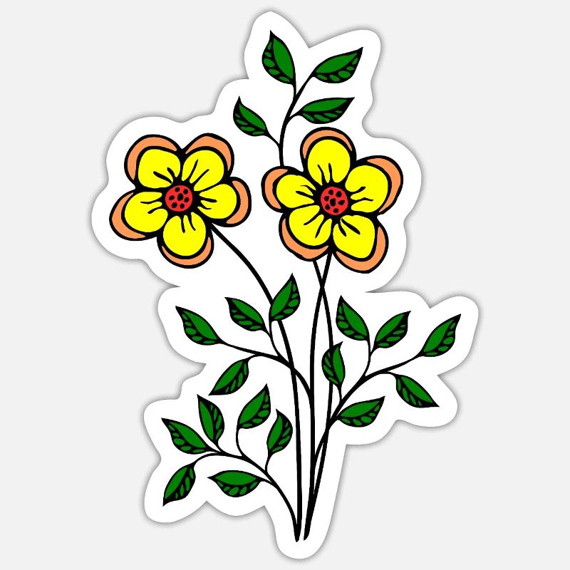 Fleur Sticker taille S (10 x 10 cm)