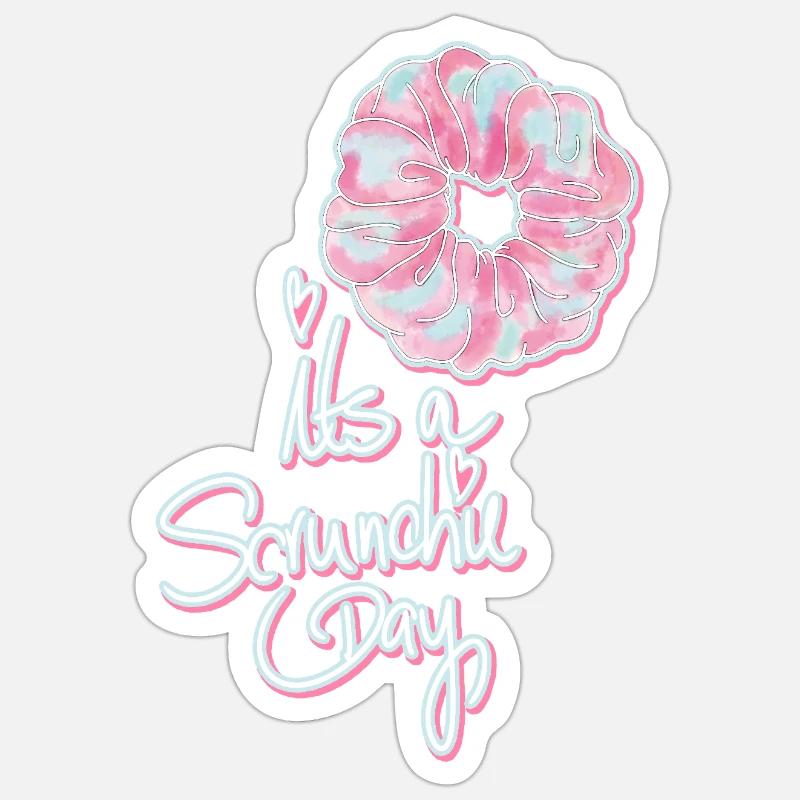 c’est un jour chouchou - Élastique à cheveux Sticker taille S (10 x 10 cm)