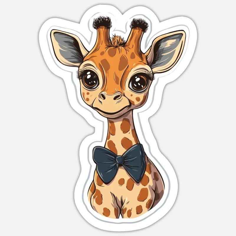 Giraffe - Sticker size S (10 x 10 cm) - white matte