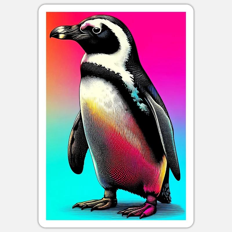penguin - Sticker size S (10 x 10 cm) - white matte