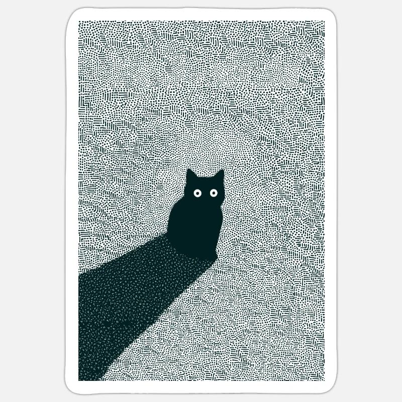 Kitty Dots - Sticker size S (10 x 10 cm) - white matte