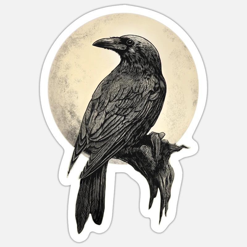 Corbeau Sticker taille S (10 x 10 cm)