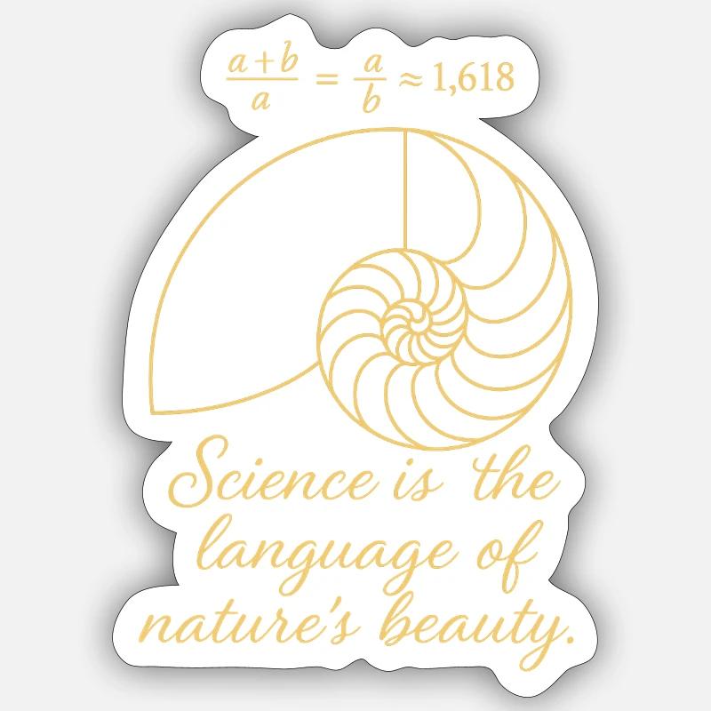 Coque de Fibonacci Sticker taille S (10 x 10 cm)