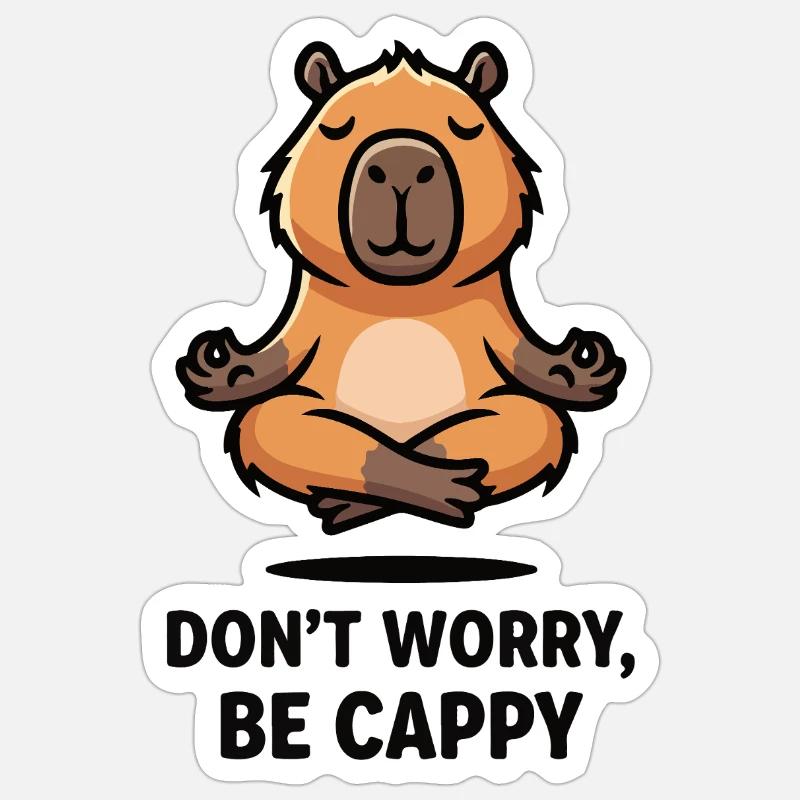 Chill Capybara - Sticker size S (10 x 10 cm) - white matte