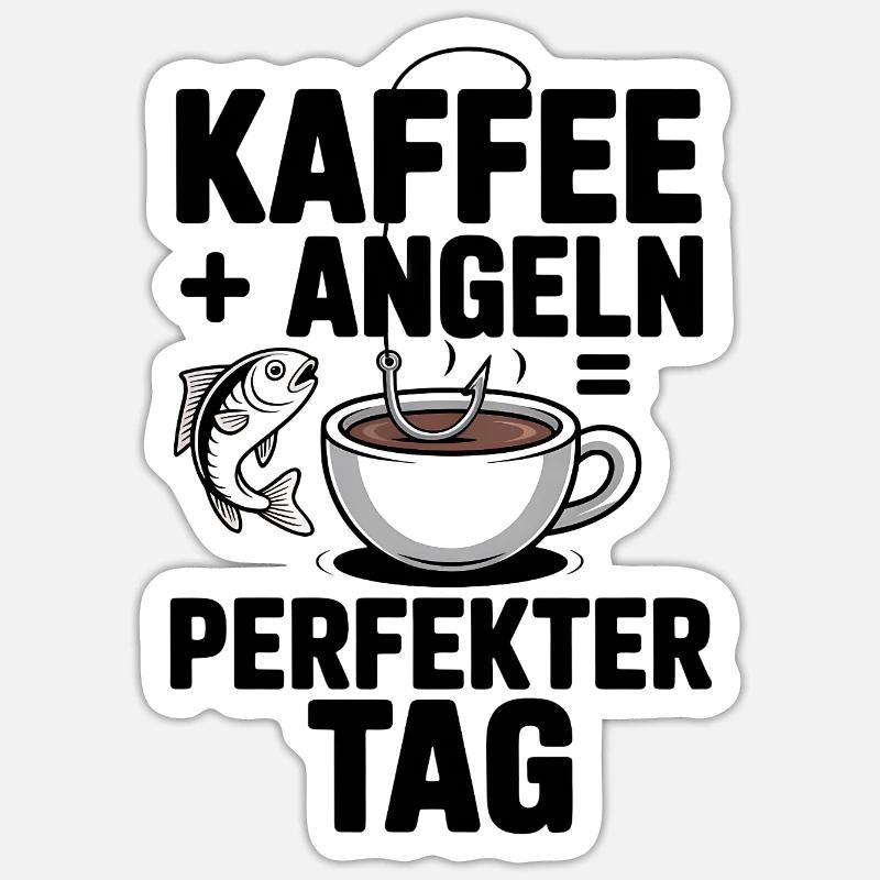 Angler Geschenk Perfekte Geschenkidee Sticker Größe S (10 x 10 cm)