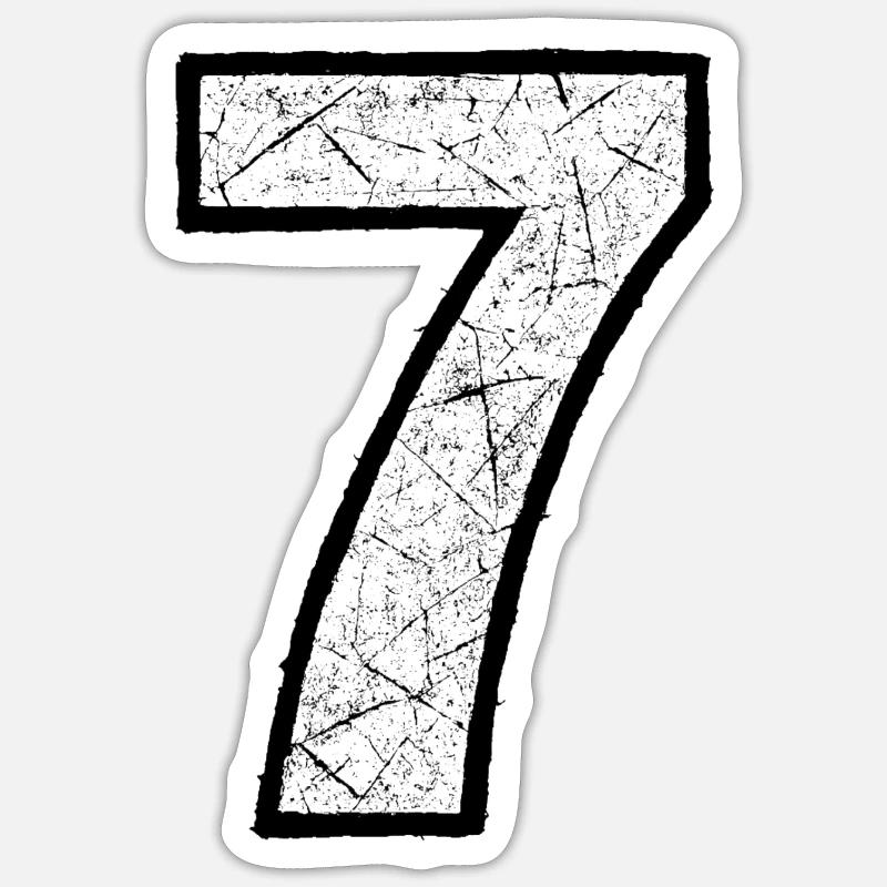 Cracked Seven Digit Pattern Sticker size S (10 x 10 cm)