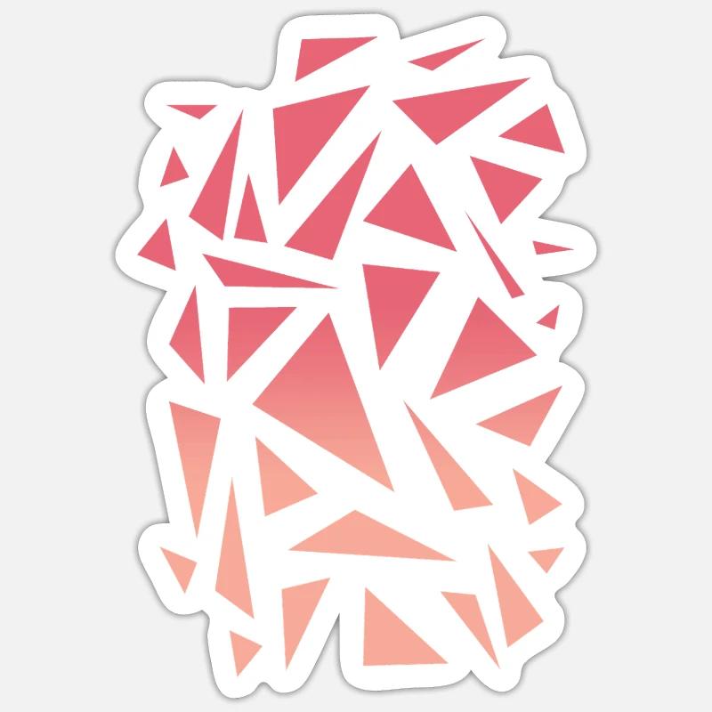 Triangle Pattern - Pink Gradient Sticker size S (10 x 10 cm)