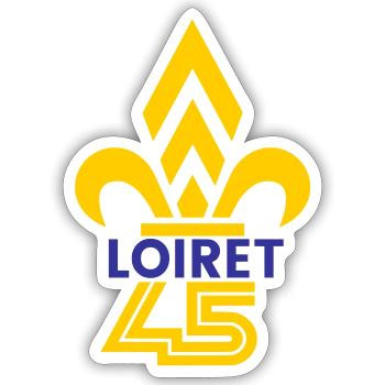 Fleur de Lys Loiret 45 - Sticker size S (10 x 10 cm) - white matte - Front