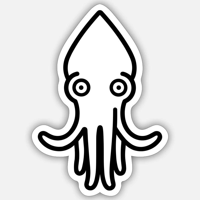 squid Sticker size S (10 x 10 cm)