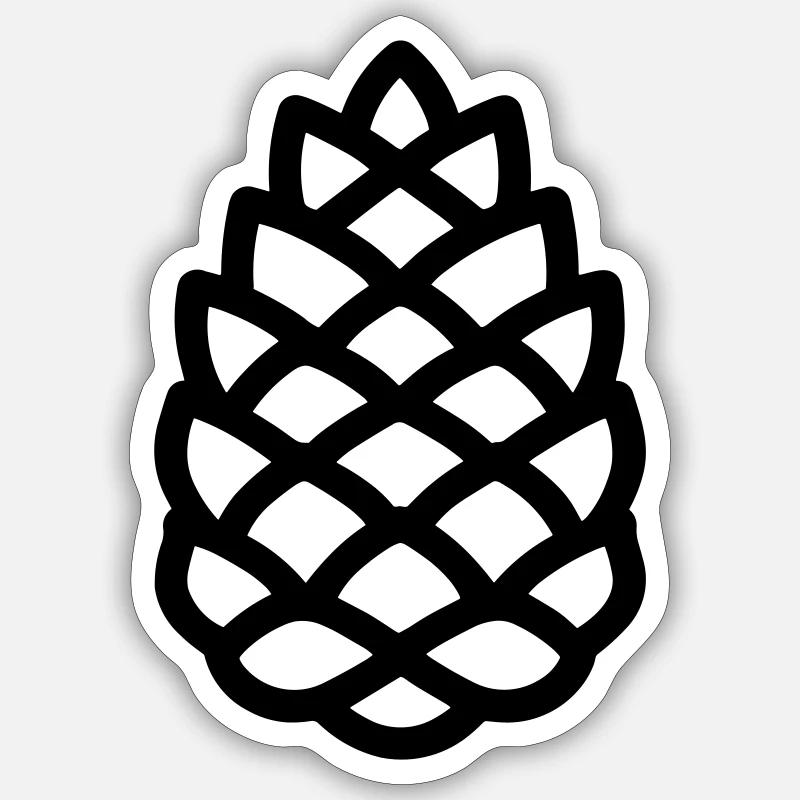 Pomme de Pin Sticker taille S (10 x 10 cm)