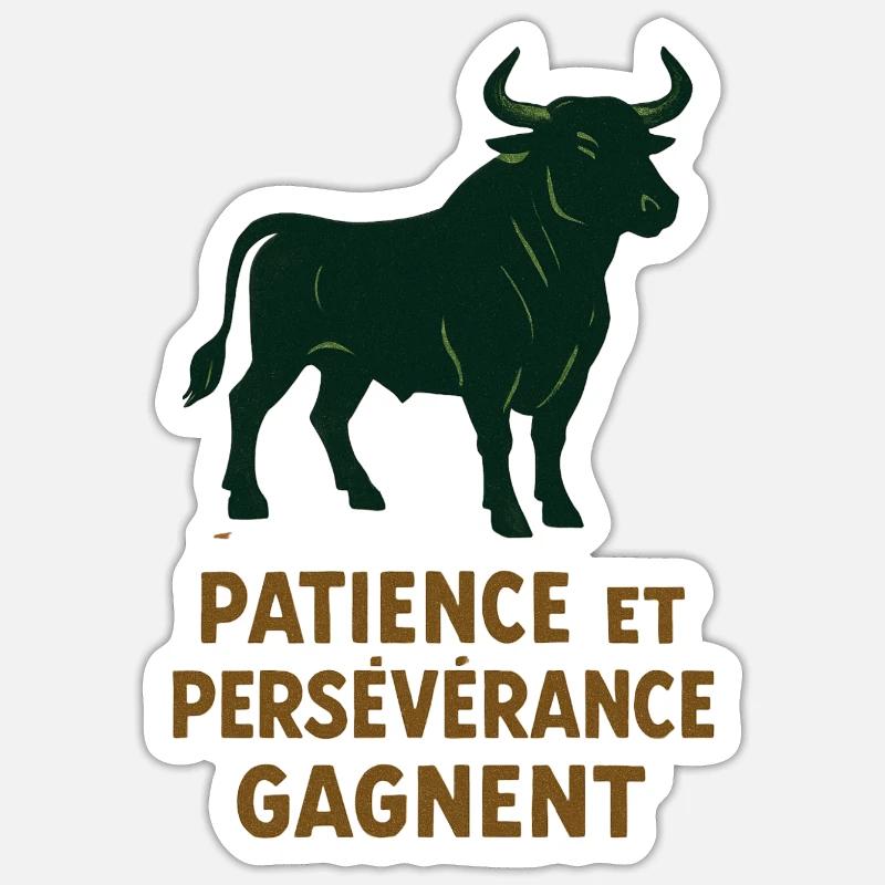 Sternzeichen Stier - Astrologie - Sticker Größe S (10 x 10 cm) - Mattweiß