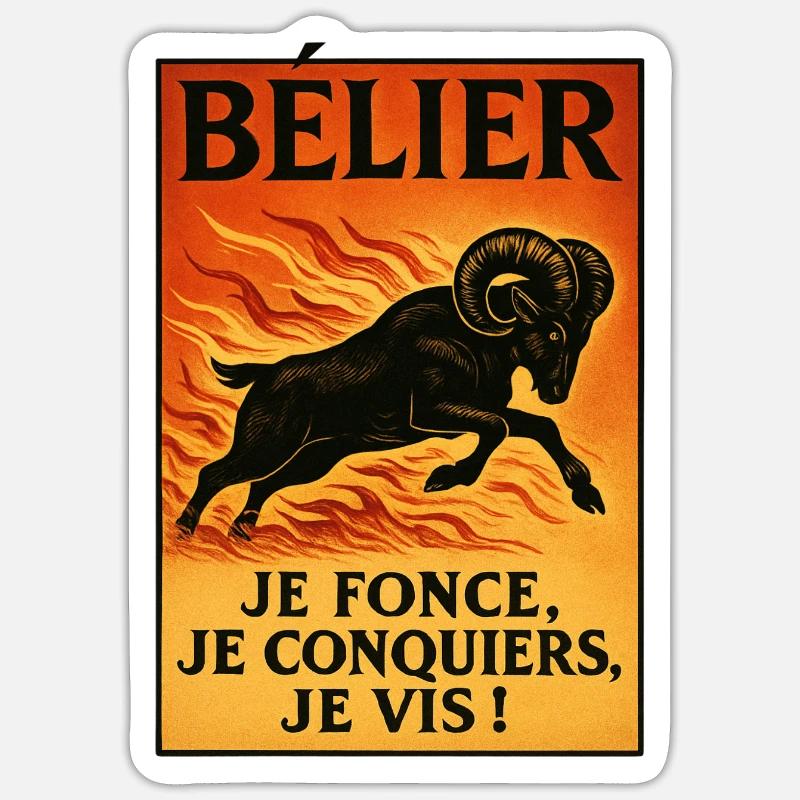 Widder Sternzeichen - Astrologie Sticker Größe S (10 x 10 cm)