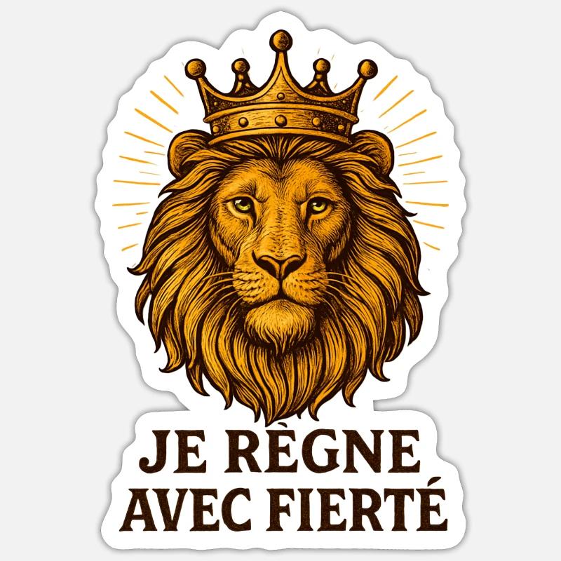 Sternzeichen Löwe - Sticker Größe S (10 x 10 cm) - Mattweiß