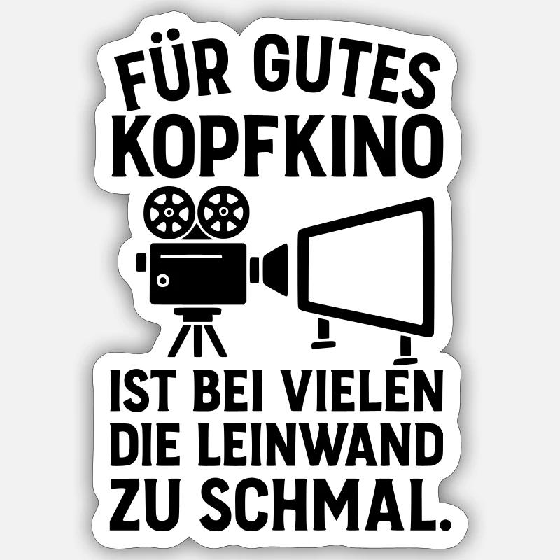 Mental Cinema Screen - Sticker size S (10 x 10 cm) - white matte