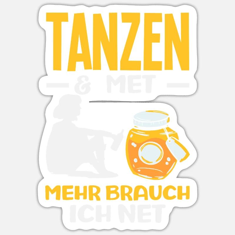 Danser - Sticker taille S (10 x 10 cm) - blanc mat