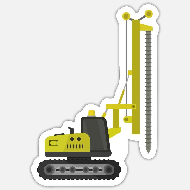 Plateforme de forage à chenilles Sticker taille S (10 x 10 cm)