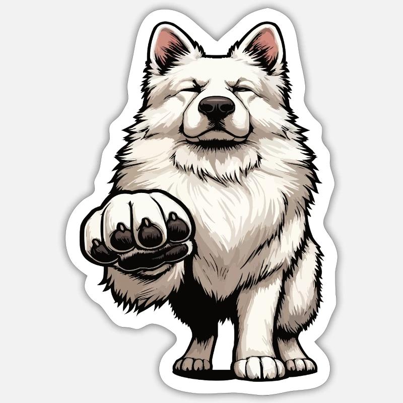 White Shepherd Shepherd Shepherd Dogs - Sticker size S (10 x 10 cm) - white matte