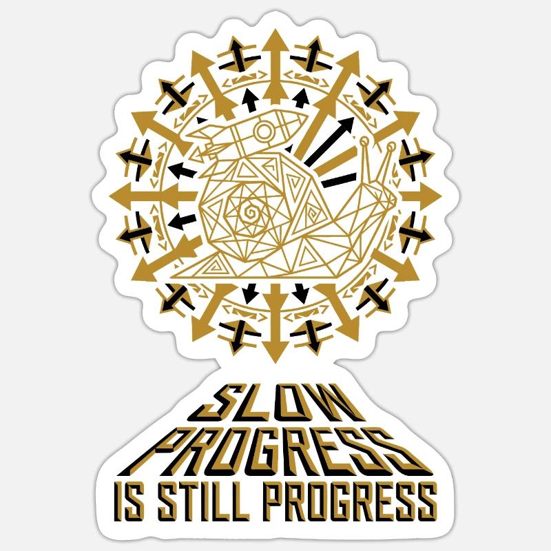 Slow Progress Rocket Snail Sticker size S (10 x 10 cm)