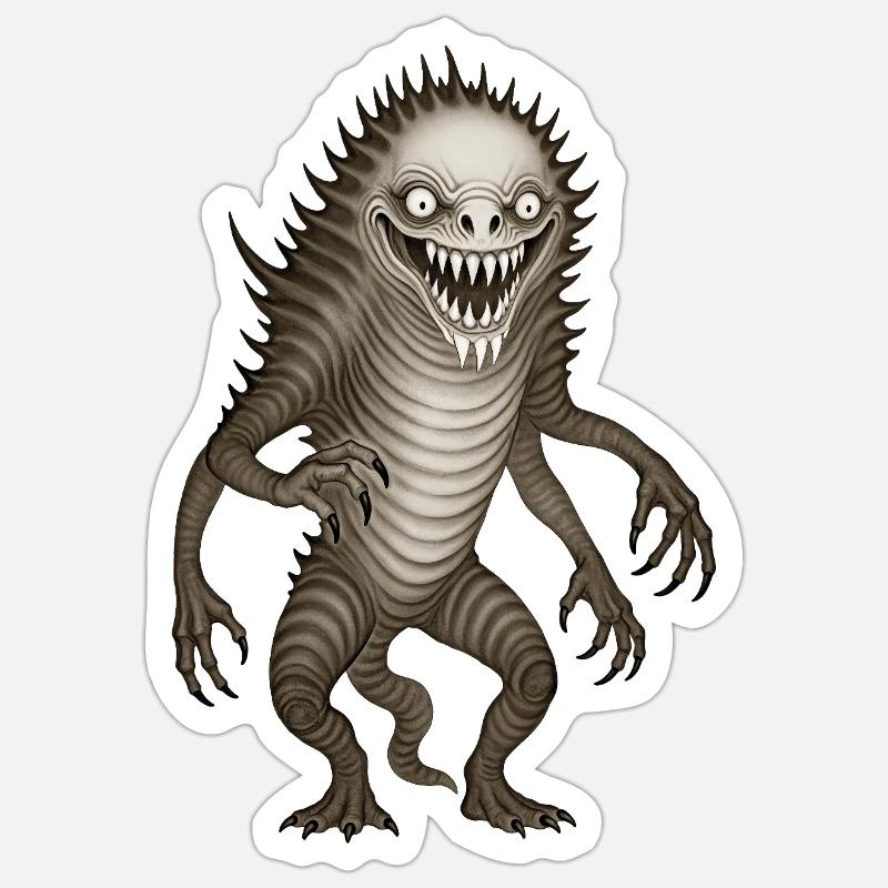 BUG #9 - dark hell - Sticker taille S (10 x 10 cm) - blanc mat