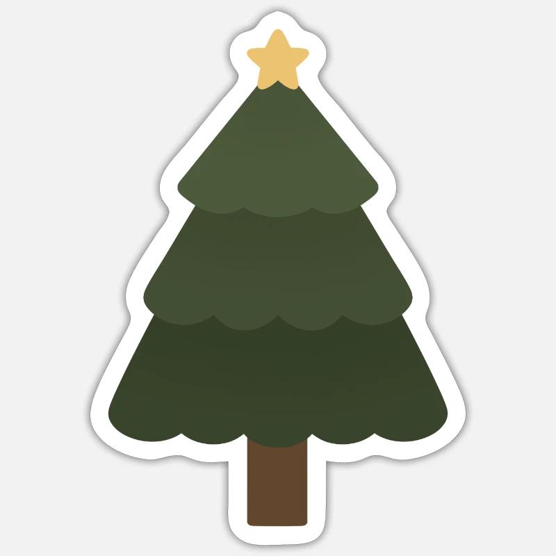 Christmas Tree - Sticker size S (10 x 10 cm) - white matte