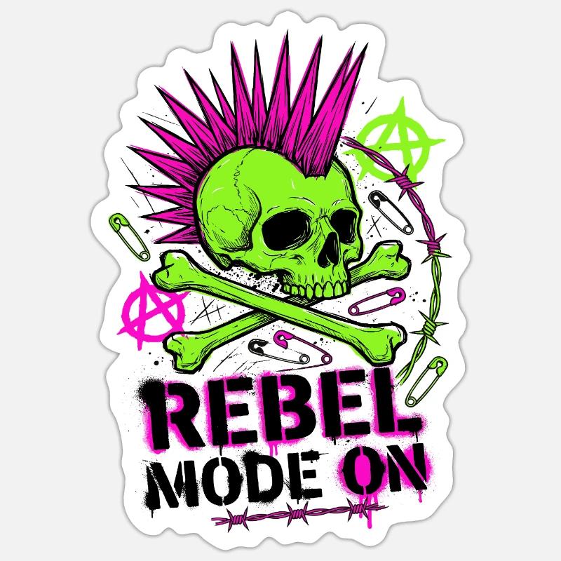 Rebel Mode On - Sticker size S (10 x 10 cm) - white matte