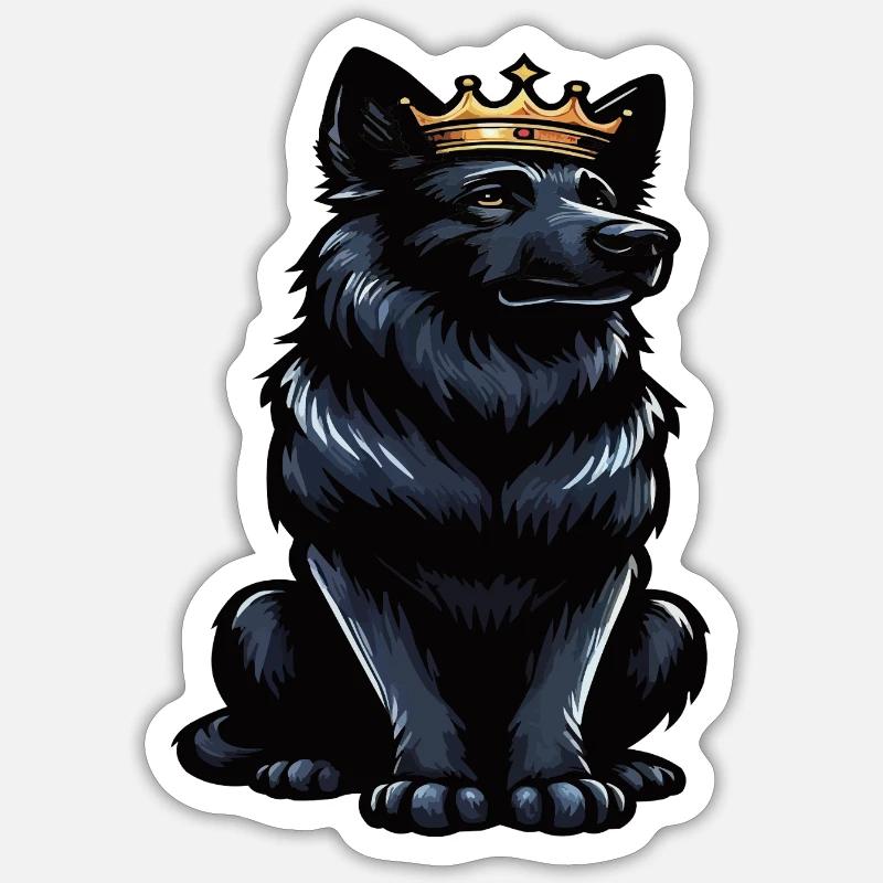 Black German Shepherd German Shepherd Owner - Sticker size S (10 x 10 cm) - white matte